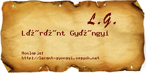 Léránt Gyöngyi névjegykártya