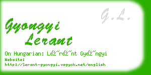 gyongyi lerant business card